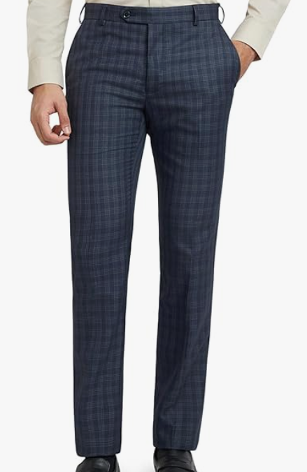 Raymond men’s slim-fit pleatless front and clean tailoring